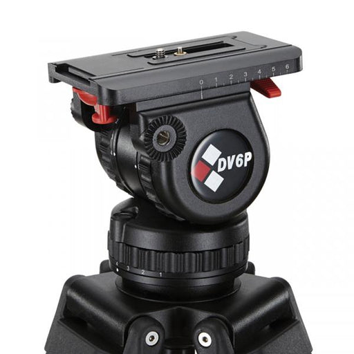 Camgear DV6P ALGS Camera Tripod – Professional Fluid Head Tripod for Smooth and Stable Video Capture