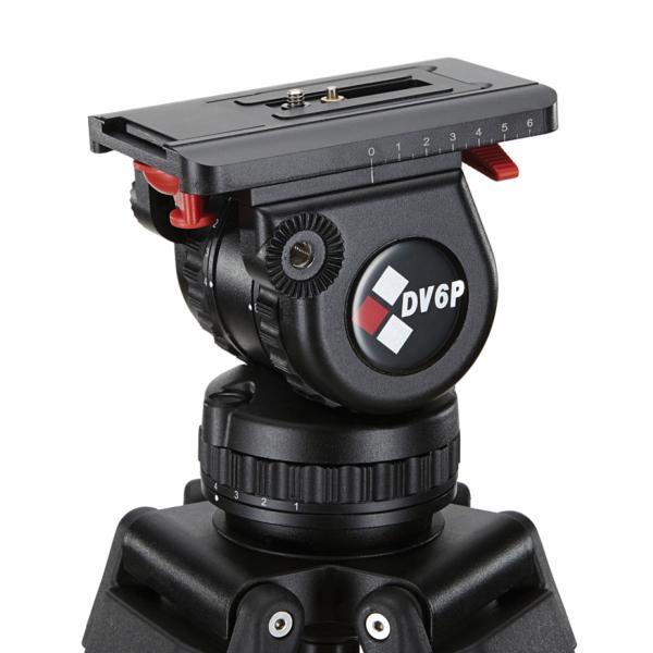 Camgear DV6P ALGS Camera Tripod – Professional Fluid Head Tripod for Smooth and Stable Video Capture