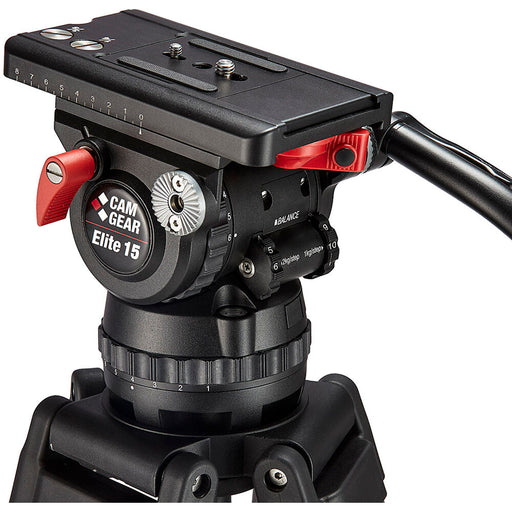 CamGear Elite 15 CFMS professional carbon fiber tripod system with mid-spreader