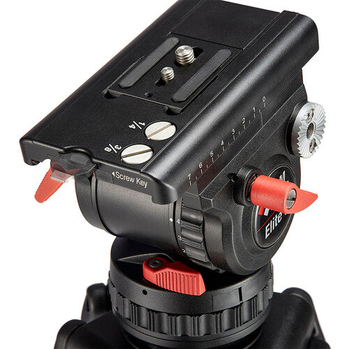 CamGear Elite 8 Fluid Head tripod mount with pan/tilt fluid drag and counterbalance system