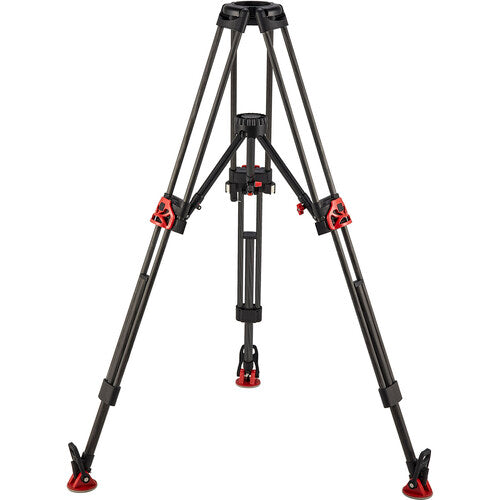 CamGear T100 CF2/MS carbon fiber tripod with mid-level spreader for professional video production