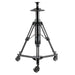 Camgear TERRA II AL Pedestal Camera Tripod supporting professional broadcast camera setup