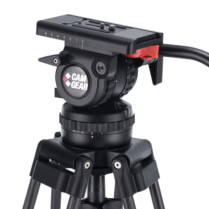 Camgear V10P AL MS Professional Video Tripod System with V10P Fluid Head and T100/AL2 Aluminum Tripod