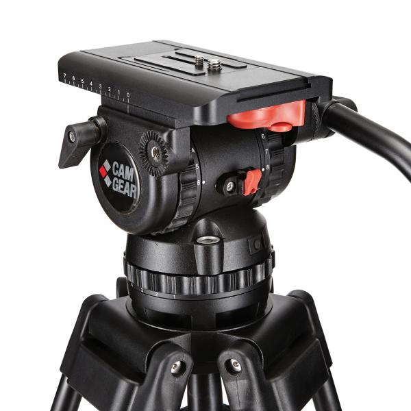 Camgear V15P ALMS Professional Camera Tripod System with Fluid Head and Aluminum Legs