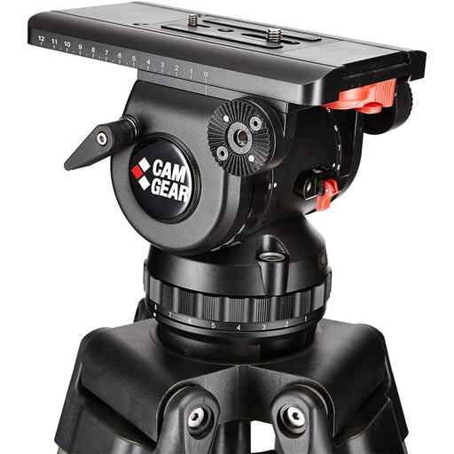 Camgear V20P Fluid Head – Professional fluid head for tripods, offering smooth pan and tilt control for video production.