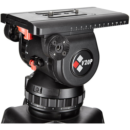 Camgear V20P Fluid Head – Professional fluid head for tripods, offering smooth pan and tilt control for video production.