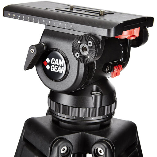 Camgear V25P Fluid Head with 100mm bowl base.