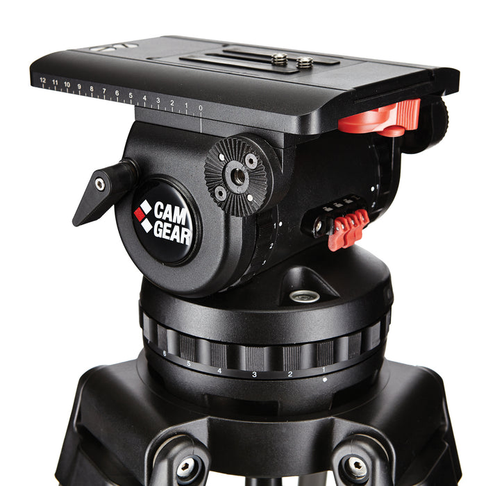 Camgear V35P EFP CFMS Carbon Fiber Camera Tripod System with fluid head and ground spreader