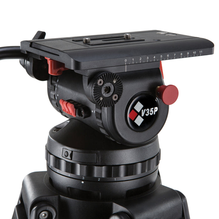 Camgear V35P EFP CFMS Carbon Fiber Camera Tripod System with fluid head and ground spreader