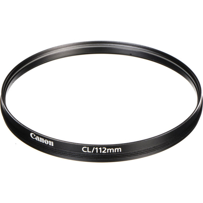 Canon 112mm clear protective filter for Cine-Servo 17-120mm lens providing front element protection without affecting image quality