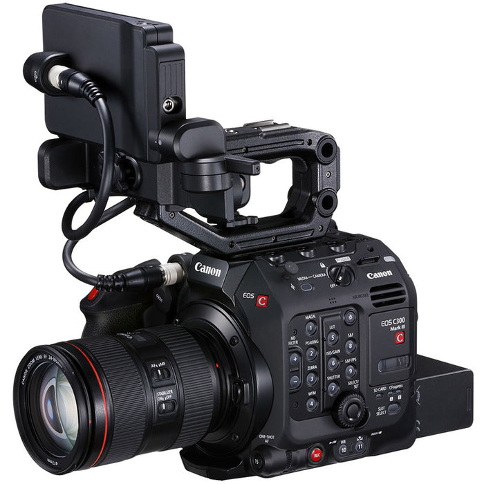 Canon C300 Mark III Cinema Camera – Professional 4K Super 35mm CMOS Sensor with Dual Gain Output, high dynamic range, and modular design.