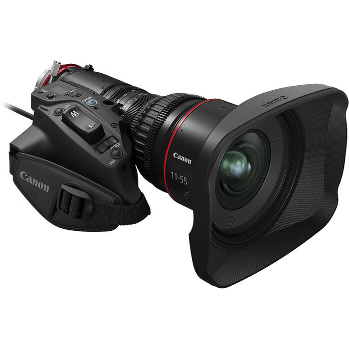 Canon CINE-SERVO 11-55mm zoom lens with ARRI PL mount for professional cinema and broadcast production