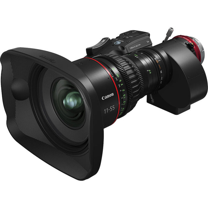 Canon CINE-SERVO 11-55mm zoom lens with ARRI PL mount for professional cinema and broadcast production