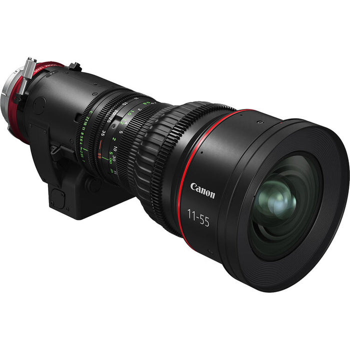 Canon CINE-SERVO 11-55mm zoom lens with ARRI PL mount for professional cinema and broadcast production