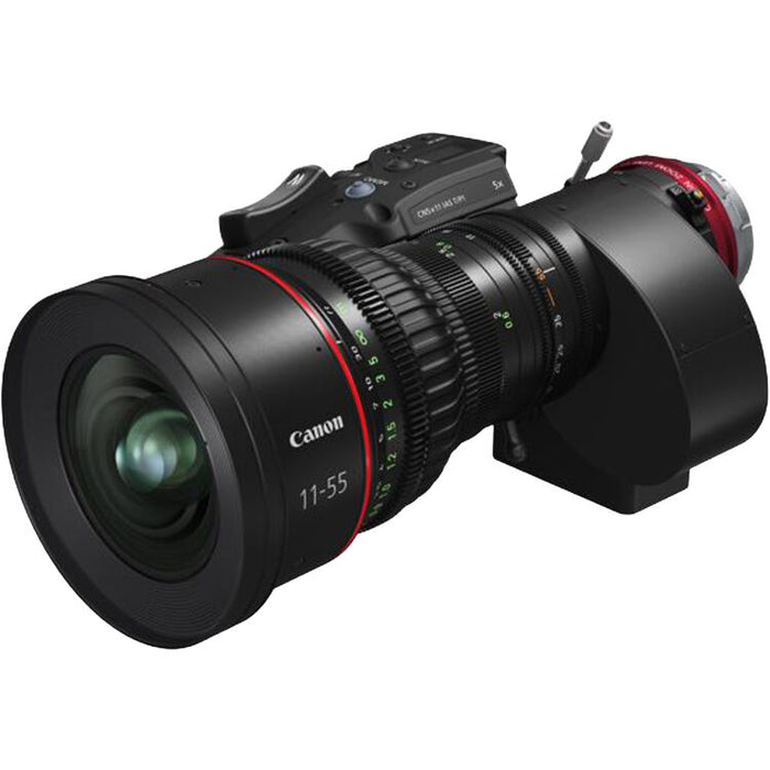 Canon CINE-SERVO 11-55mm zoom lens with RF mount for cinema, broadcast, and live production