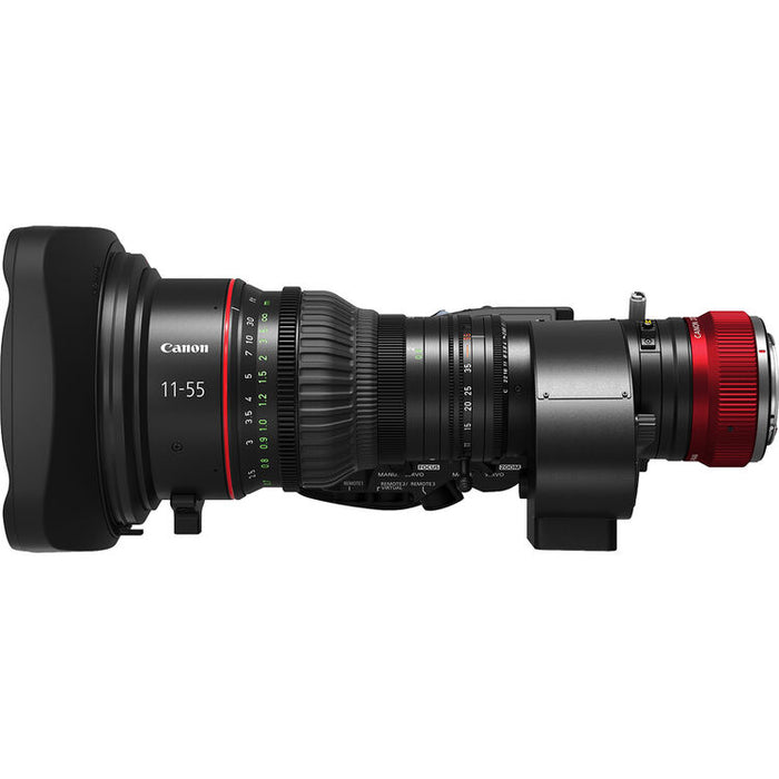 Canon CINE-SERVO 11-55mm zoom lens with RF mount for cinema, broadcast, and live production