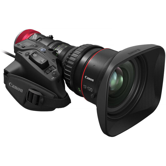 Canon CINE-SERVO 17-120mm T2.95-3.9 cinema zoom lens with RF mount for broadcast and film production