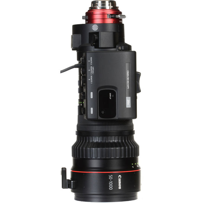 Canon CINE-SERVO 50-1000mm cinema zoom lens with ARRI PL mount for long-range broadcast and film production
