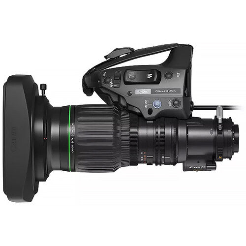 Canon CJ14ex4.3B IASE S 4K UHDgc 2/3 inch 14x portable servo broadcast lens with Type-S drive and 2x extender