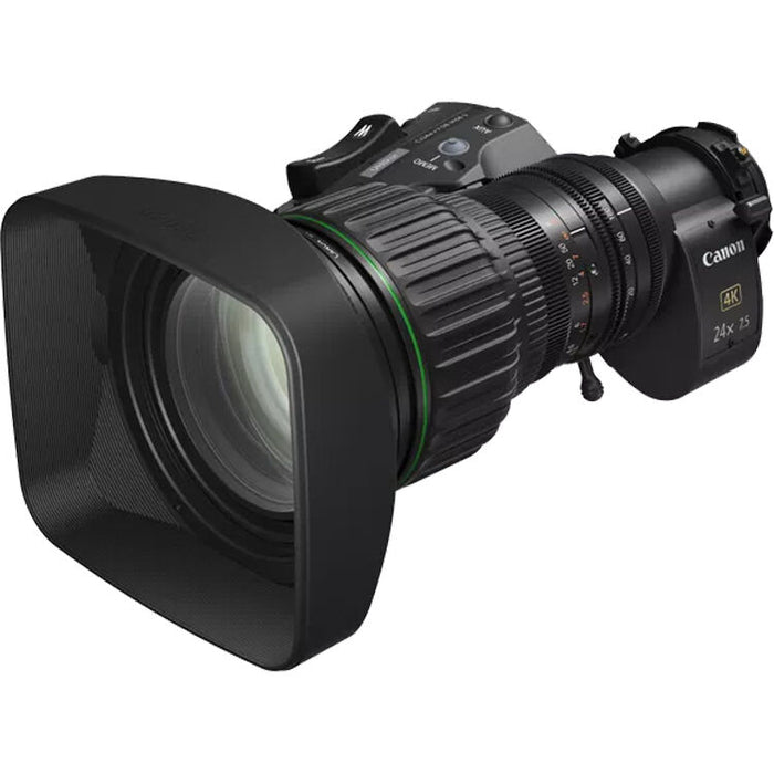Canon CJ24ex7.5B IASE 4K UHDgc 2/3 inch 24x portable telephoto broadcast lens with 7.5-180mm range