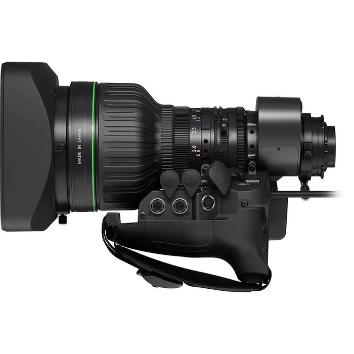 Canon CJ27ex7.3B IASE T 2/3 inch UHD 27x portable broadcast lens with 7.3-197mm range and 2x extender