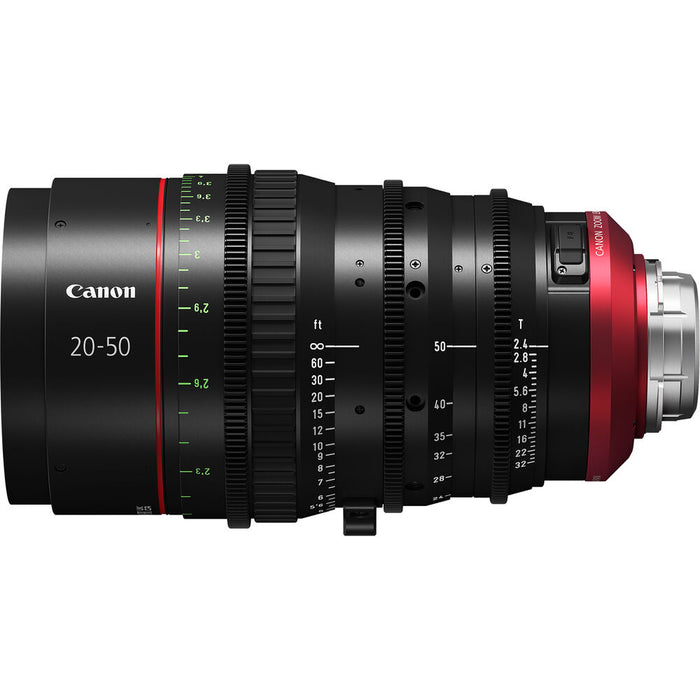 Canon CN-E 20-50mm T2.4 L FP Cinema Zoom Lens (PL Mount) – Wide-angle, 4K-ready lens with high optical performance for professional filmmakers.