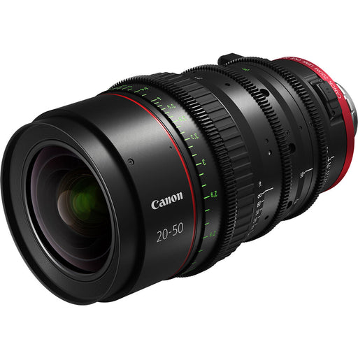 Canon CN-E 20-50mm T2.4 L FP Cinema Zoom Lens (PL Mount) – Wide-angle, 4K-ready lens with high optical performance for professional filmmakers.