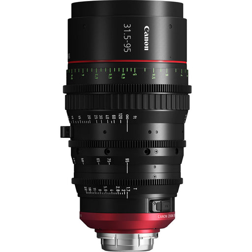Canon CN-E 31.5-95mm T1.7 PL-mount cinema zoom lens with exceptional optics, precise focus control, and cinematic image quality.