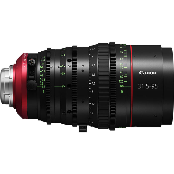 Canon CN-E 31.5-95mm T1.7 PL-mount cinema zoom lens with exceptional optics, precise focus control, and cinematic image quality.