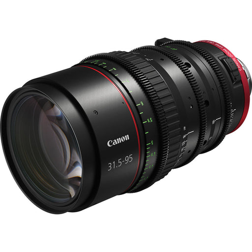 Canon CN-E 31.5-95mm T1.7 PL-mount cinema zoom lens with exceptional optics, precise focus control, and cinematic image quality.