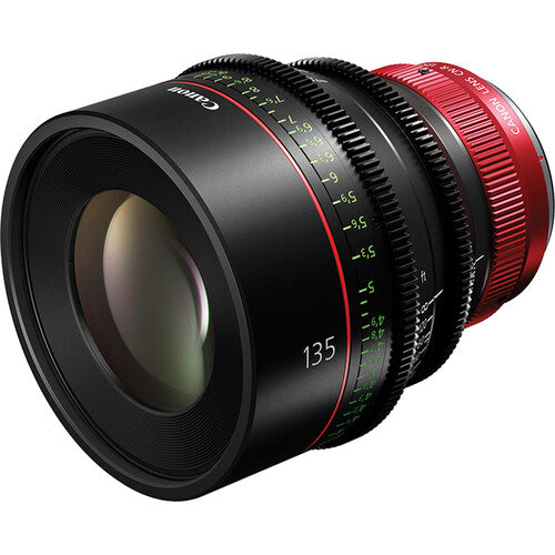 Canon CN-R 135mm T2.2 L F cinema prime lens with RF mount for full-frame cinematic production