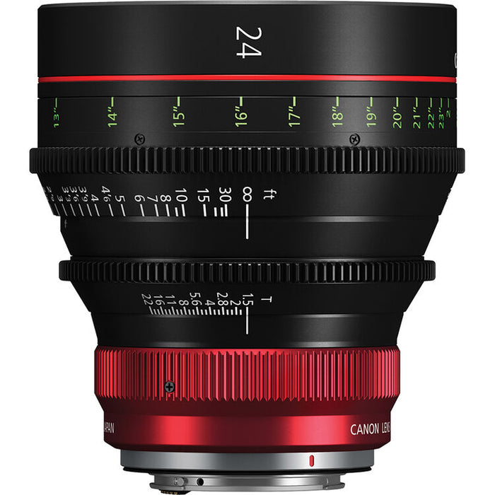 Canon CN-R 24mm T1.5 L F cinema prime lens with RF mount for full-frame cinematic production