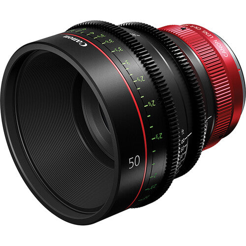 Canon CN-R 50mm T1.3 L F cinema prime lens with RF mount for full-frame cinematic production
