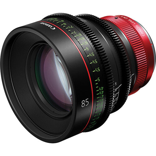 Canon CN-R 85mm T1.3 L F cinema prime lens with RF mount for full-frame cinematic production