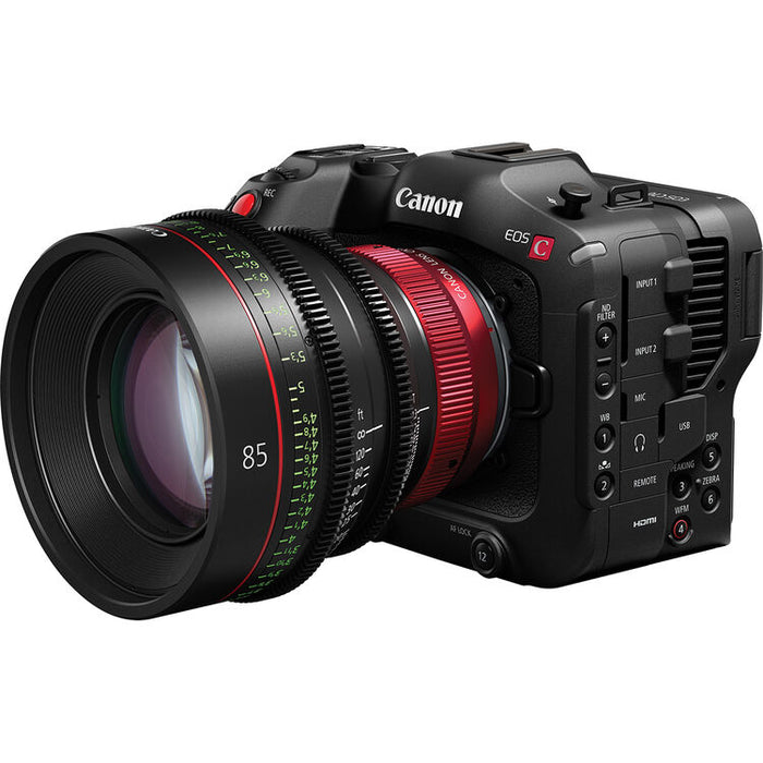 Canon CN-R 85mm T1.3 L F cinema prime lens with RF mount for full-frame cinematic production