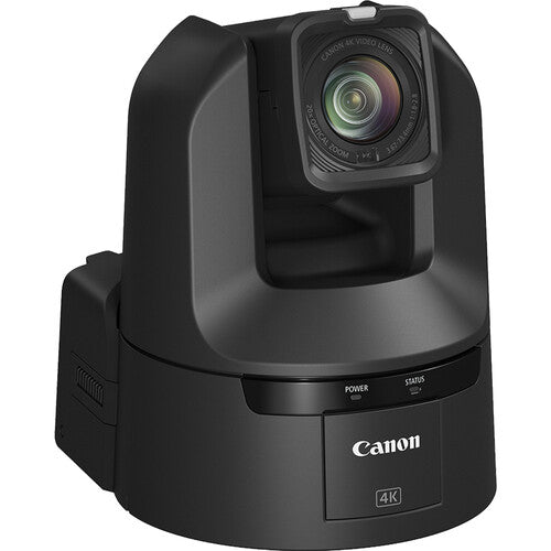 Canon CR-N350 4K NDI PTZ camera with 20x optical zoom in satin black for broadcast and live production