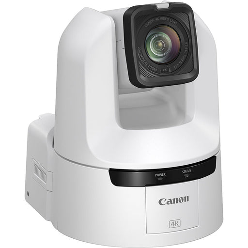 Canon CR-N350 4K NDI PTZ camera with 20x optical zoom in titanium white for broadcast and live production