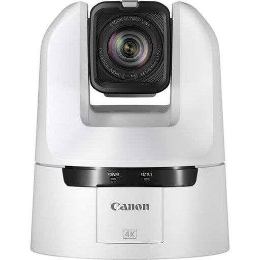 Canon CR-N400W 4K PTZ camera with 20x optical zoom, 12G-SDI and NDI for professional broadcast and live production with a titanium white finish
