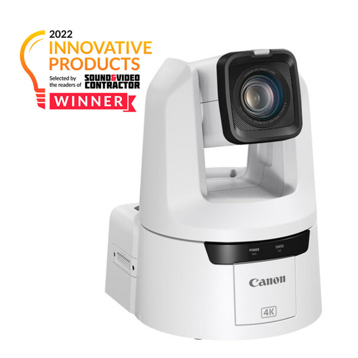 Canon CR-N500W 4K UHD PTZ Camera with 15x Optical Zoom and Dual Pixel Autofocus for professional live streaming and broadcasting.