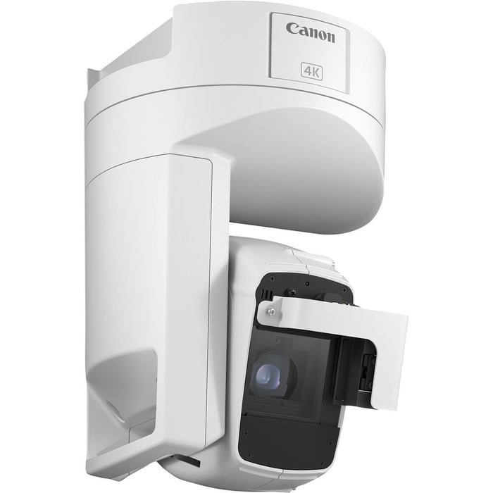 Canon CR-X300W 4K outdoor PTZ camera with 20x optical zoom, ideal for broadcast, live events, and security applications in all weather conditions.