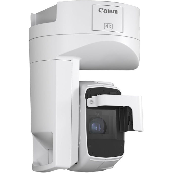 Canon CR-X300W 4K outdoor PTZ camera with 20x optical zoom, ideal for broadcast, live events, and security applications in all weather conditions.