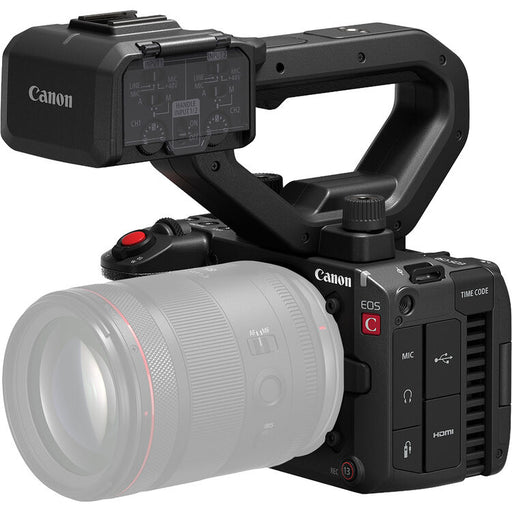 Canon EOS C50 full-frame cinema camera with RF mount, compact professional video production system