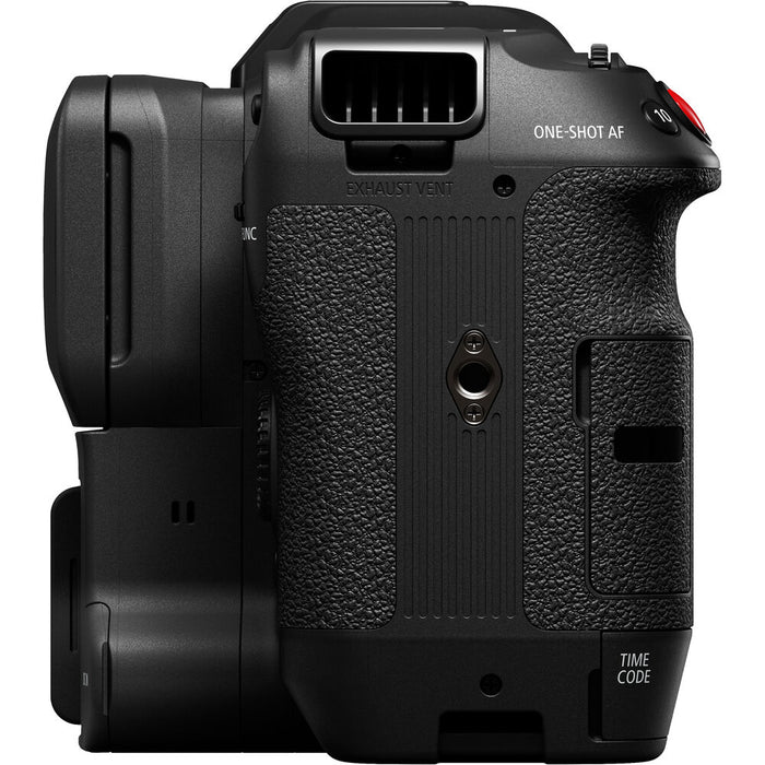 Canon EOS C70 Cinema Camera with RF Mount, featuring 4K Super 35 Dual Gain Output sensor, 16+ stops of dynamic range, and professional video capabilities.