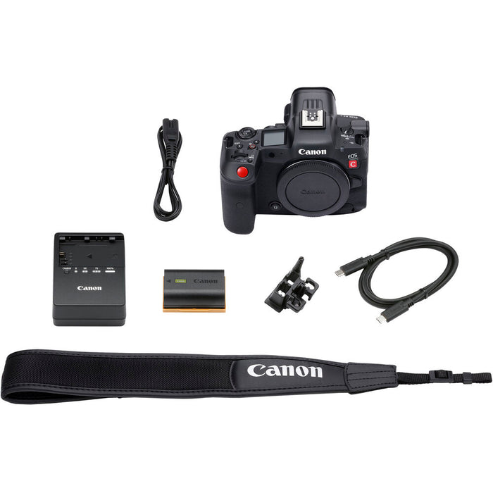 Canon EOS R5C mirrorless hybrid camera with 8K video recording, advanced autofocus, and professional filmmaking features.