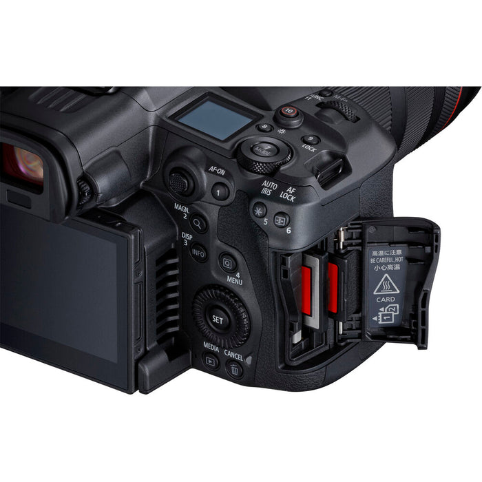 Canon EOS R5C mirrorless hybrid camera with 8K video recording, advanced autofocus, and professional filmmaking features.