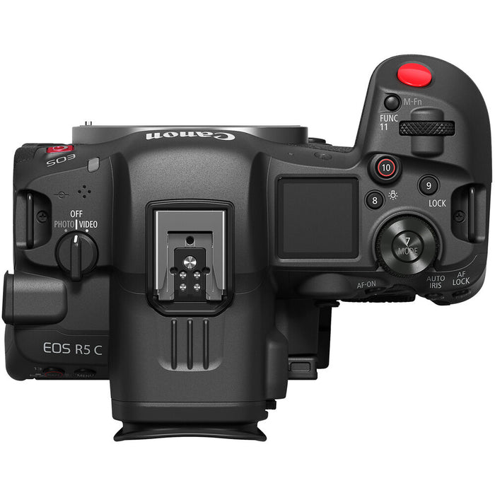 Canon EOS R5C mirrorless hybrid camera with 8K video recording, advanced autofocus, and professional filmmaking features.