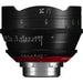 Canon Sumire Prime 14mm T3.1 cinema lens with PL mount and feet scale for full-frame cinematic production