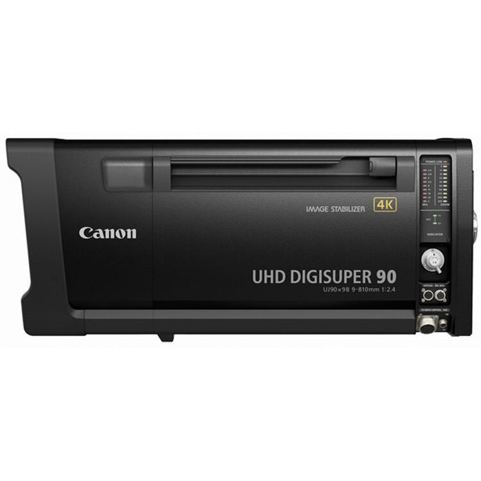 Canon UJ90X9B UHD DIGISUPER 90x 4K broadcast box lens with 9-810mm range and 2x extender