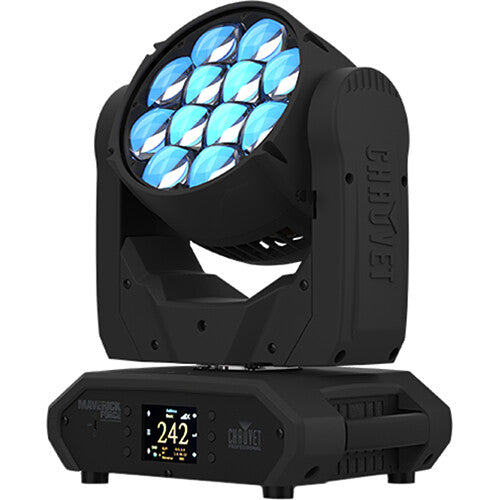 CHAUVET Professional Maverick Force 2 BeamWash LED moving head fixture with pixel mapping, RGBW color mixing, and motorized zoom