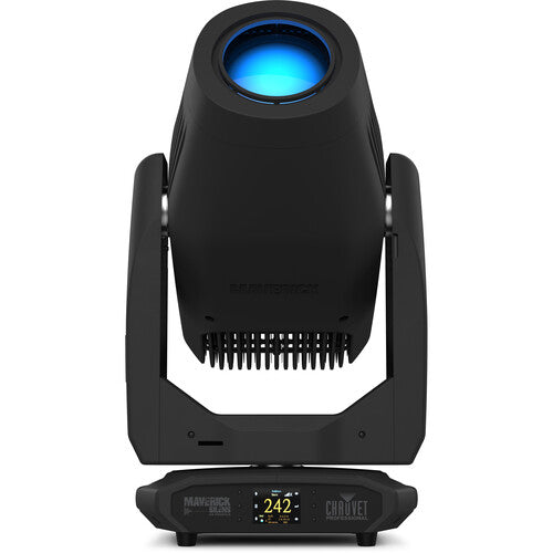 CHAUVET Professional Maverick Silens 2X Profile moving head fixture with framing shutters, CMY color mixing, and ultra-quiet operation